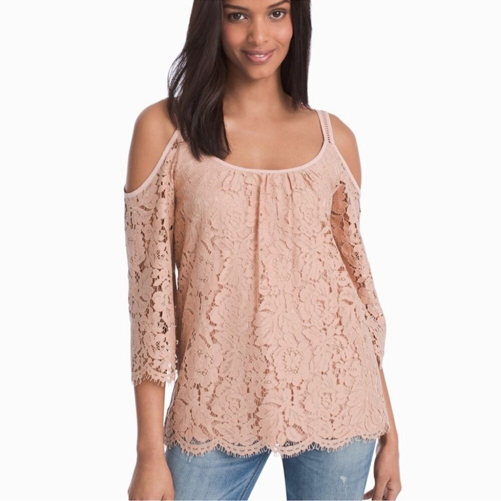 White House Black Market Cold Shoulder Top S